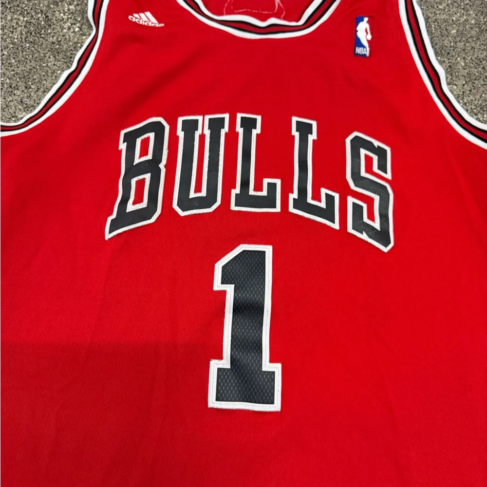 Adidas Derrick Rose Chicago Bulls Jersey Men’s 2XL‎ Red #1 2012 +2 Length